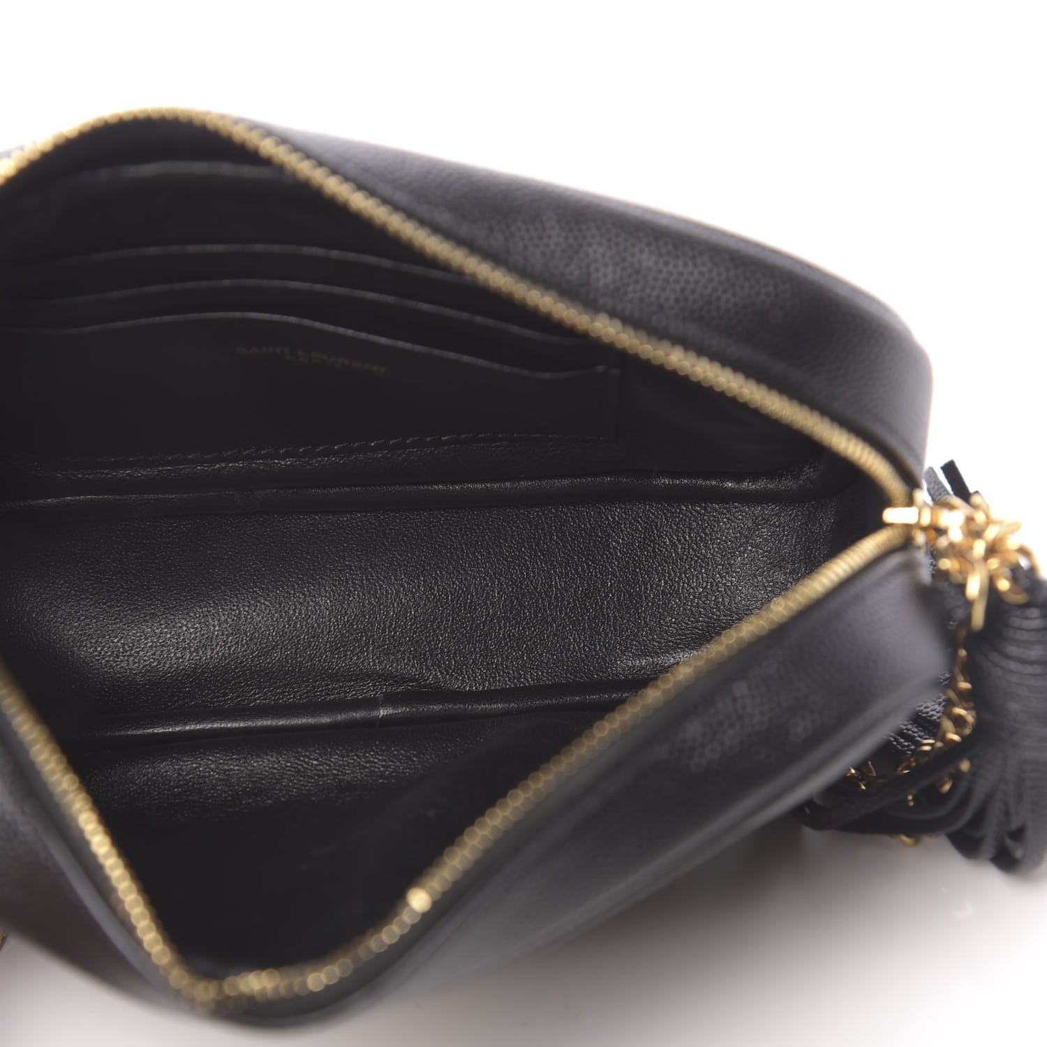 Saint Laurent Grain De Poudre Matelasse Monogram Mini Lou Camera Bag Black 5 of 11