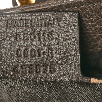 Gucci X BALENCIAGA BB Supreme Monogram Calfskin Web Small Jackie 1961 Hobo Beige Ebony 7 of 10