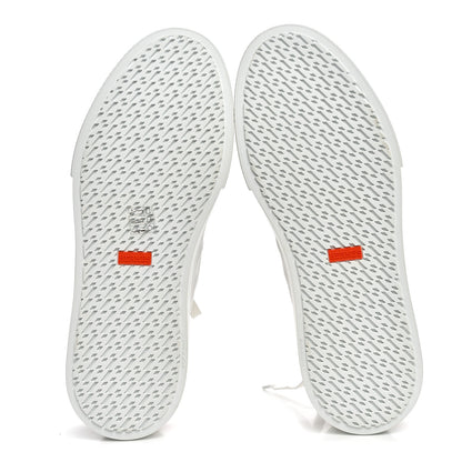 Hermes Calfskin Mens Deep Sneakers 44 White Gold 6 of 8