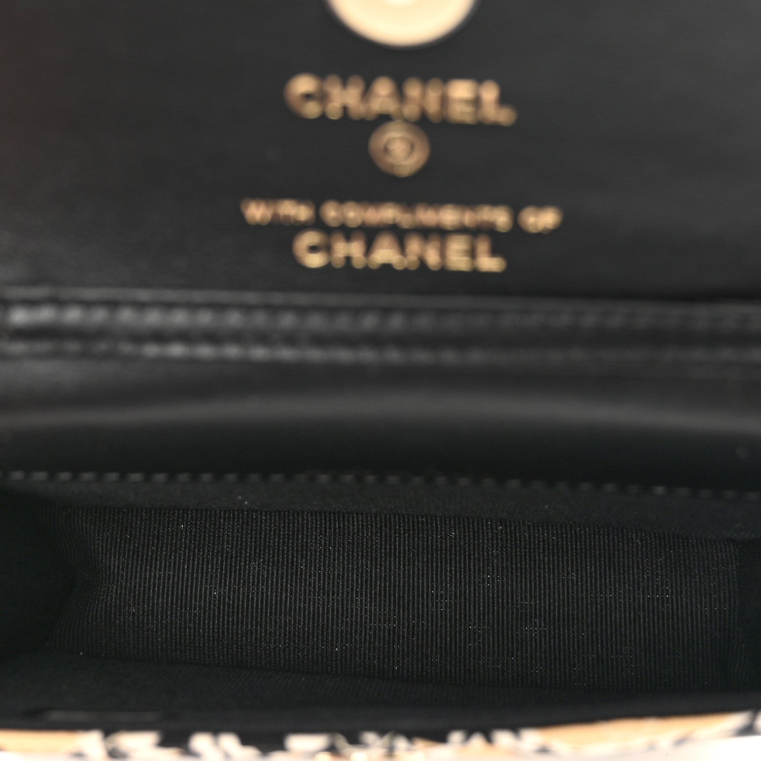Chanel Canvas Check Flag Printed CC Clutch With Chain Beige Multicolor 6 of 10