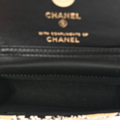 Chanel Canvas Check Flag Printed CC Clutch With Chain Beige Multicolor 6 of 10