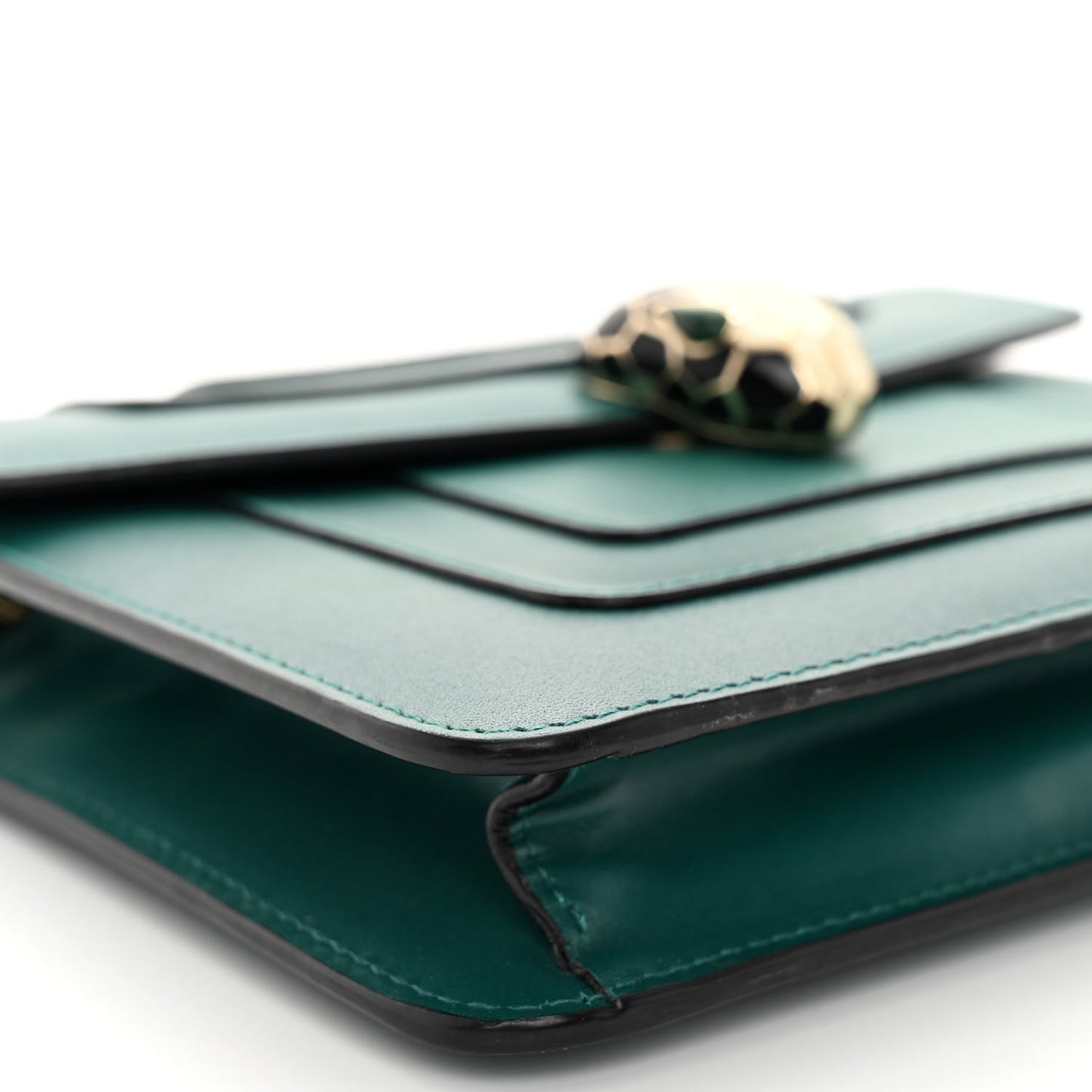 Calfskin Small Serpenti Forever Snake Strap Crossbody Bag Emerald Green