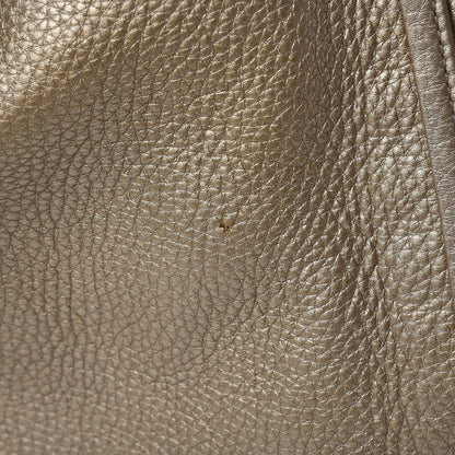 Gucci Metallic Pebbled Calfskin Large Soho Shoulder Bag Golden Beige 9 of 9