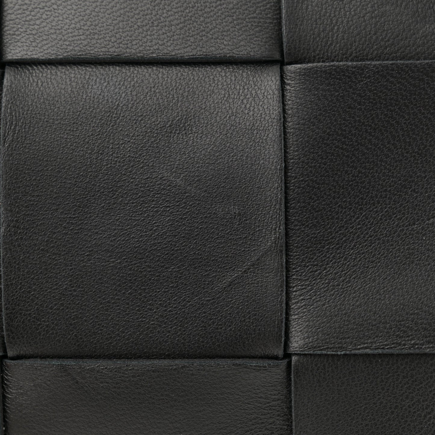 Lambskin Maxi Intrecciato Mini Cassette Crossbody Pouch Black