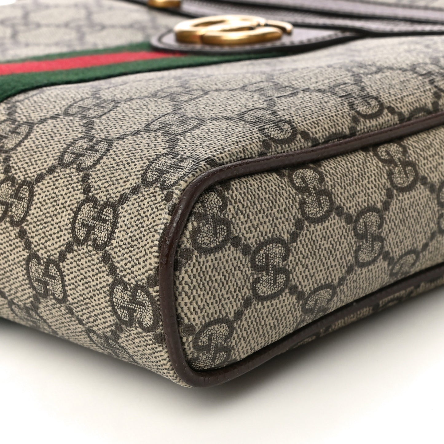 GG Supreme Monogram Web Small Ophidia Messenger Bag Brown