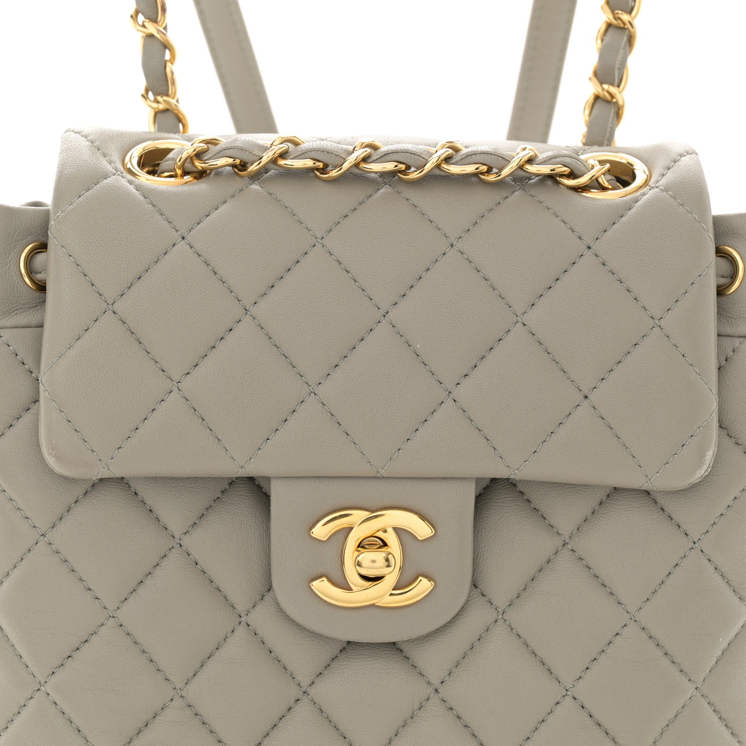 Chanel Lambskin Quilted Mini Urban Spirit Backpack Grey 8 of 13