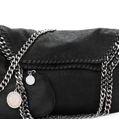 Stella McCartney Shaggy Deer Small Falabella Fold Over Tote Black 7 of 9