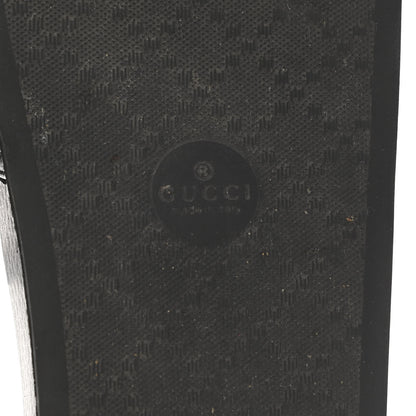 Gucci X SEGA Supreme Canvas GUCCY Stars Womens Slide Sandals 40 Black Gold 6 of 8