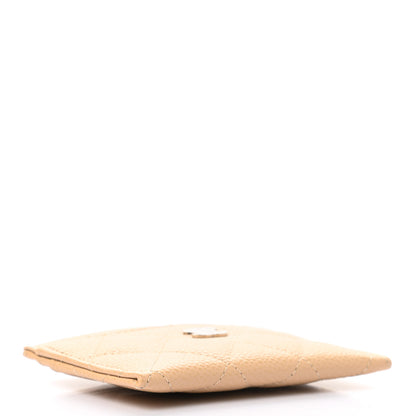 Chanel Caviar Quilted Card Holder Beige 4 of 8
