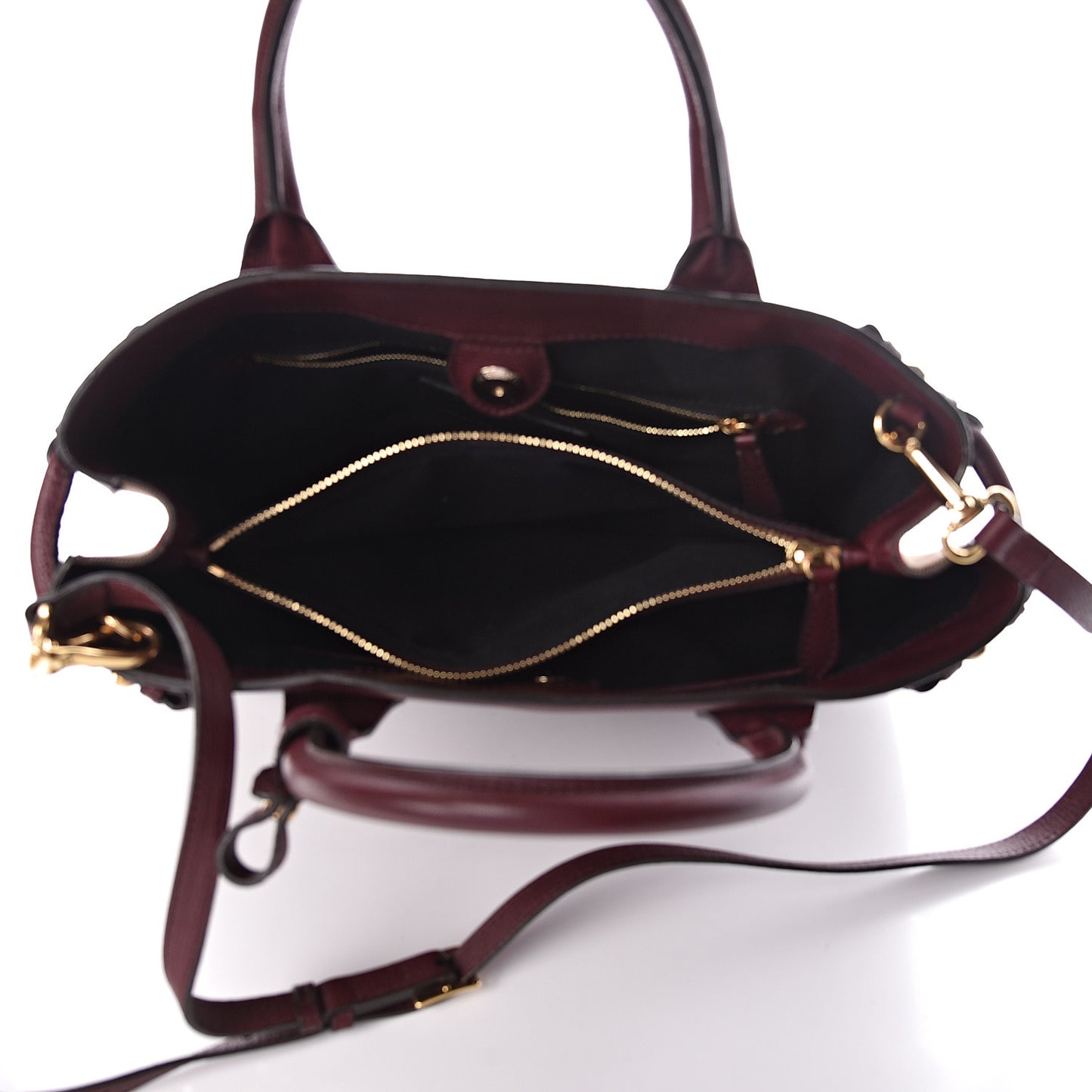 Grainy Calfskin House Check Medium Banner Tote Mahogany Red