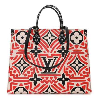 Louis Vuitton Monogram Giant Crafty Onthego GM Creme Rouge Black 1 of 11
