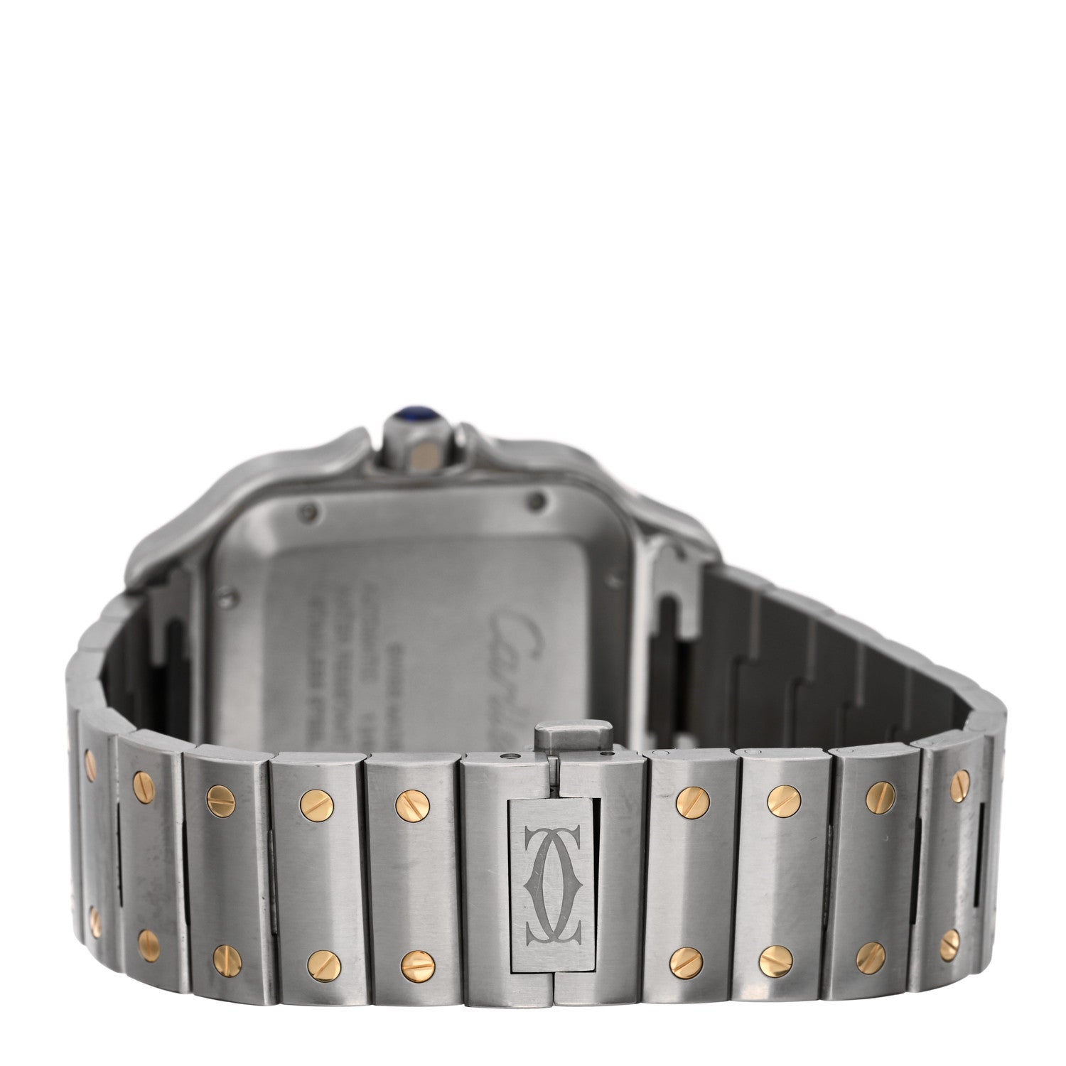 Cartier Stainless Steel 18K Yellow Gold 39.8mm Santos De Cartier Automatic Watch 3 of 5