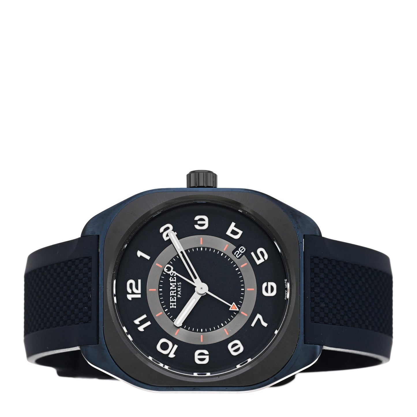 PVD Titanium Rubber 39mm H08 Automatic Watch Bleu Abysse