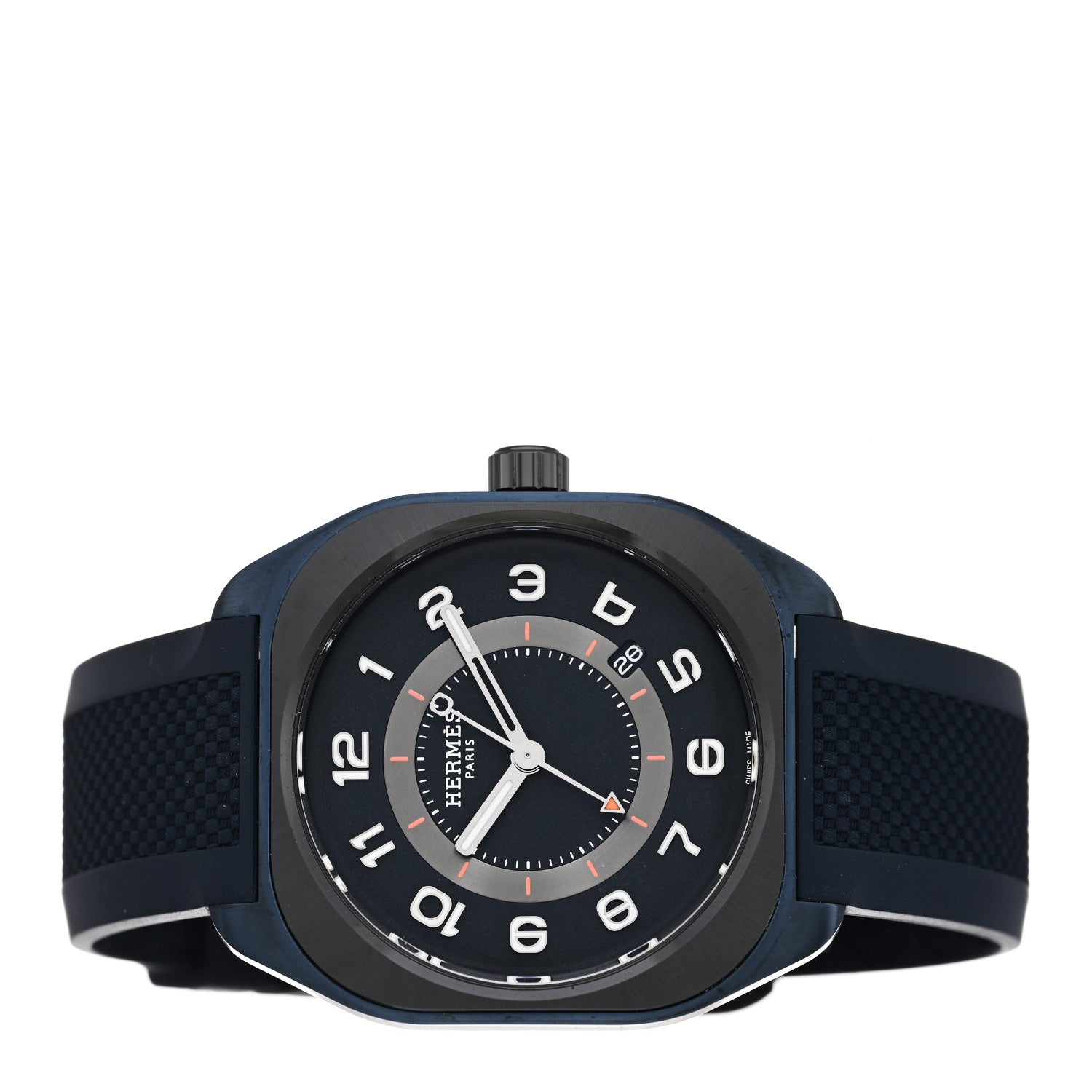 Hermes PVD Titanium Rubber 39mm H08 Automatic Watch Bleu Abysse 2 of 5