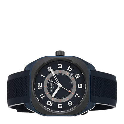Hermes PVD Titanium Rubber 39mm H08 Automatic Watch Bleu Abysse 2 of 5