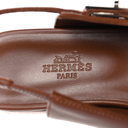 Hermes Nappa Lovely Slingback Flats 36 Gold 9 of 9