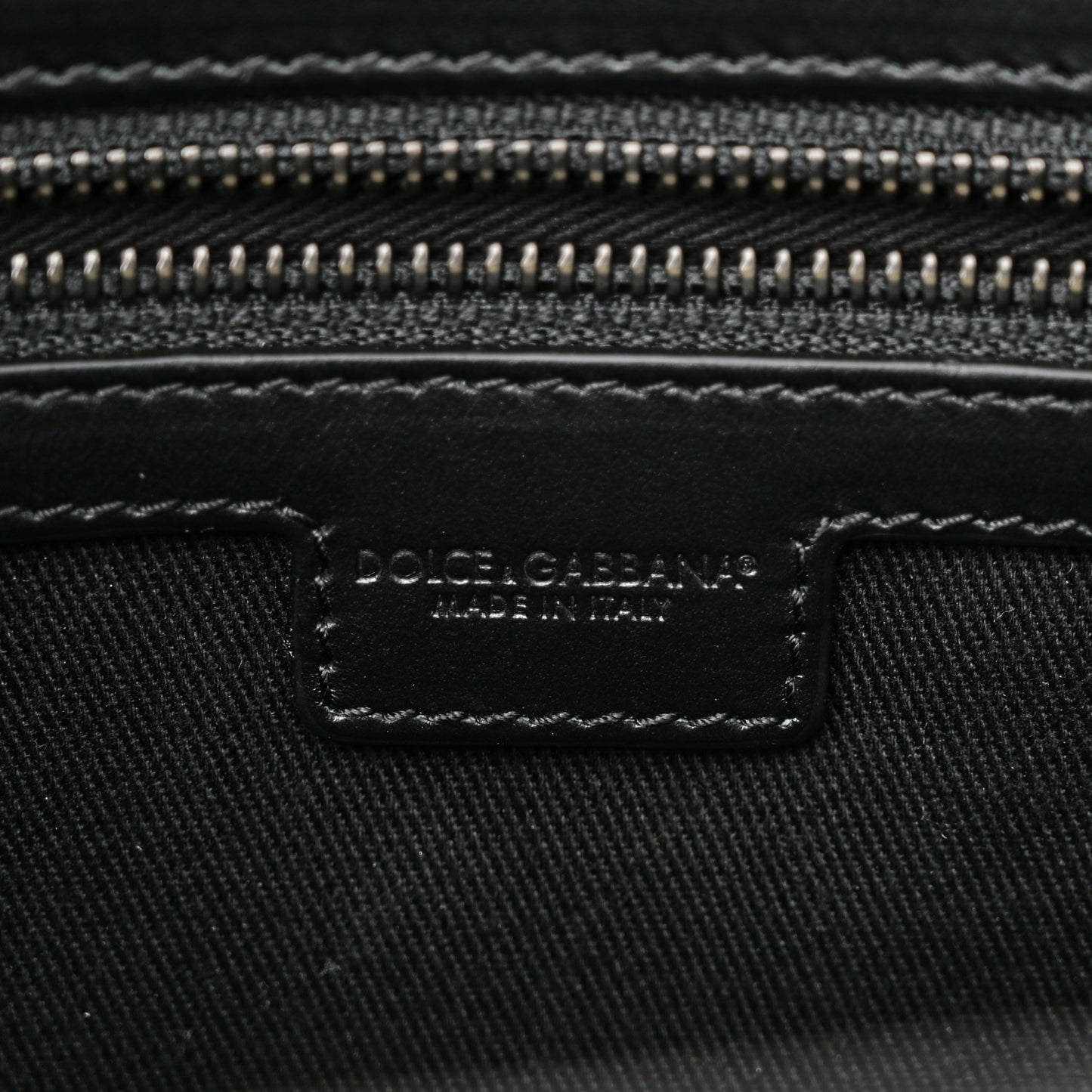 Calfskin Embossed Briefcase Black