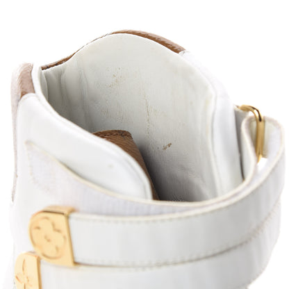 Louis Vuitton Calfskin Reverse Monogram Boombox High Top Sneakers 38 White 15 of 17