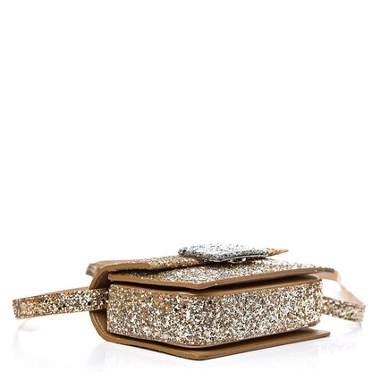 Saint Laurent Glitter Small Lulu Bunny Satchel Gold Silver 3 of 12