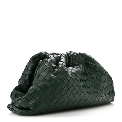 Bottega Veneta Nappa Maxi Intrecciato The Pouch Oversized Clutch Raintree 3 of 14