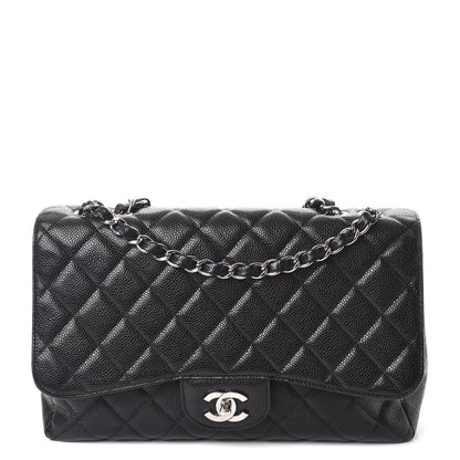 Chanel Caviar Quilted Jumbo Single Flap Black 1 of 7