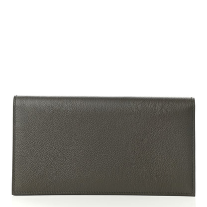 Hermes Evercolor Citizen Twill Long Wallet Vert De Gris 1 of 9