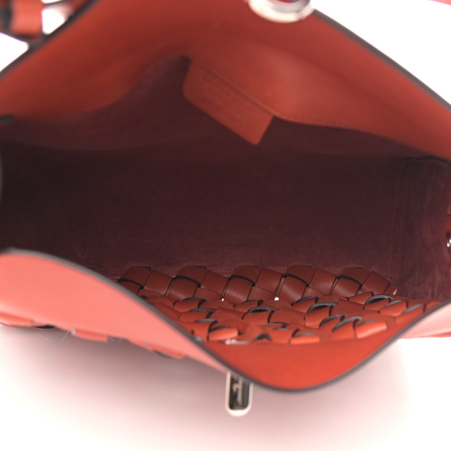 Woven Calfskin New Line Shoulder Bag Copper Bronze