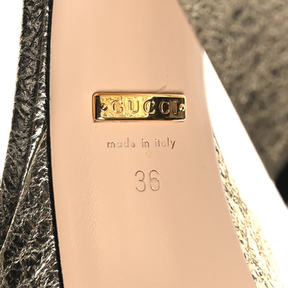 Gucci Galassia GG Marmont Ankle Wrap 30/115mm Platform Sandals 36 Platino 6 of 8