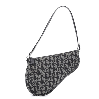Christian Dior Monogram Mini Saddle Pochette Black 1 of 8