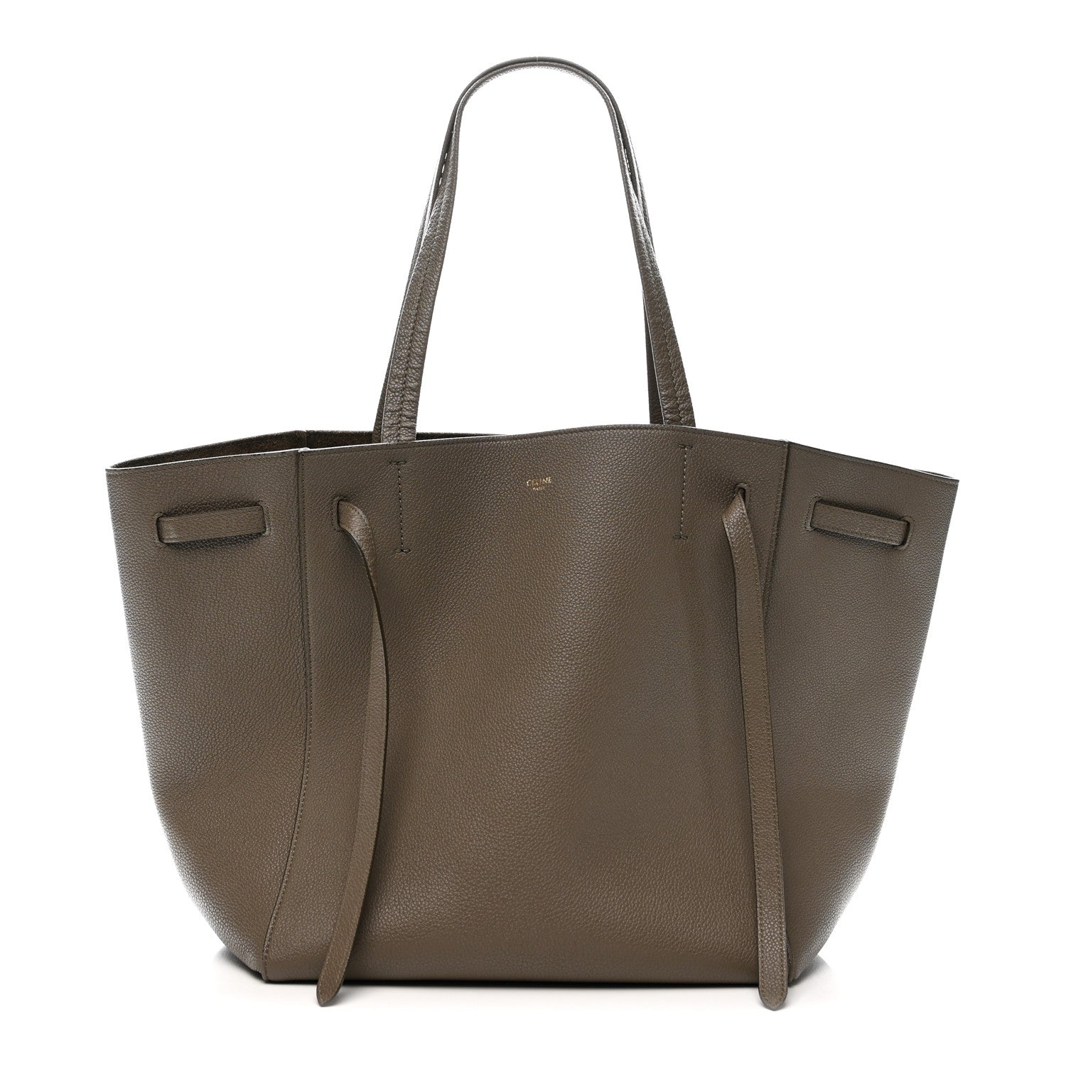 Celine Soft Grained Calfskin Small Belt Cabas Phantom Taupe 1 of 13