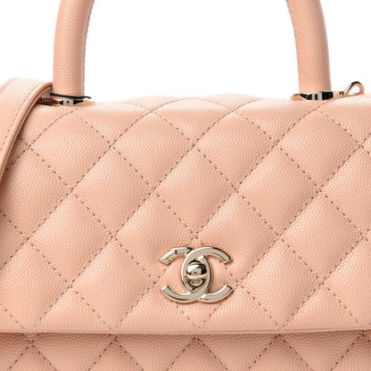 Chanel Caviar Quilted Small Coco Handle Flap Light Pink 10 of 10