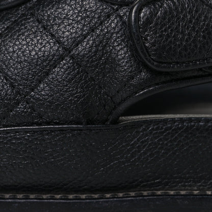 Chanel Grained Calfskin Velcro Dad Sandals 37.5 Black 17 of 20
