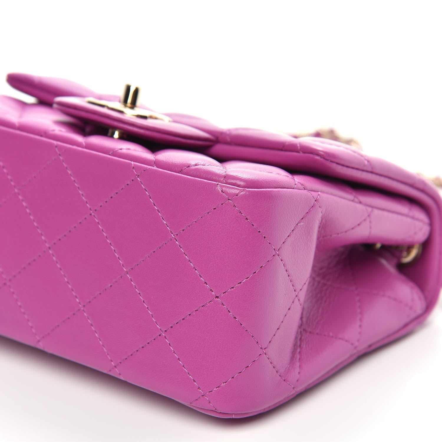 Chanel Lambskin Quilted Mini Square Flap Purple 10 of 10
