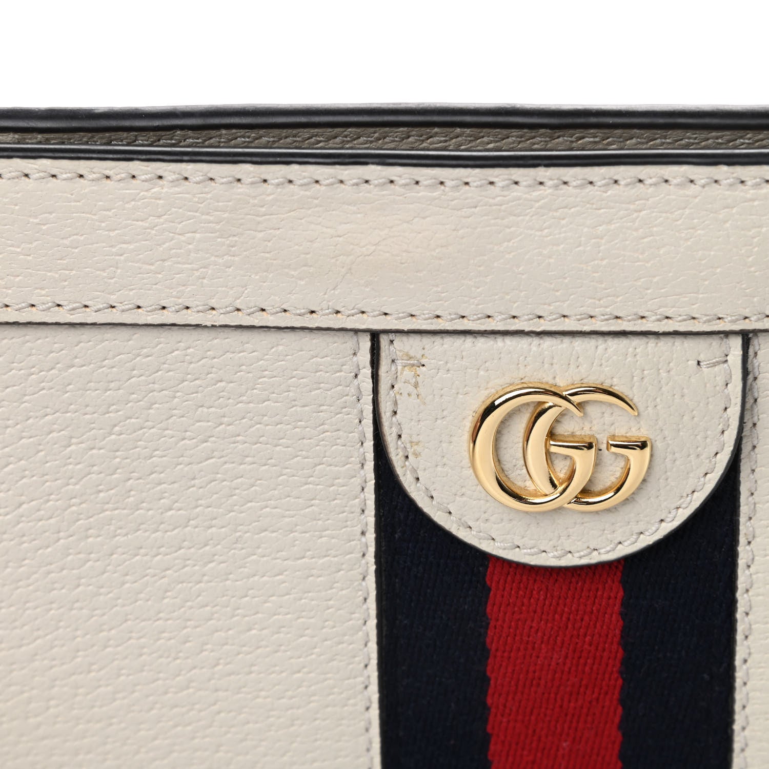 Gucci Textured Calfskin Web Small Ophidia Chain Shoulder Bag Mystic White 12 of 12
