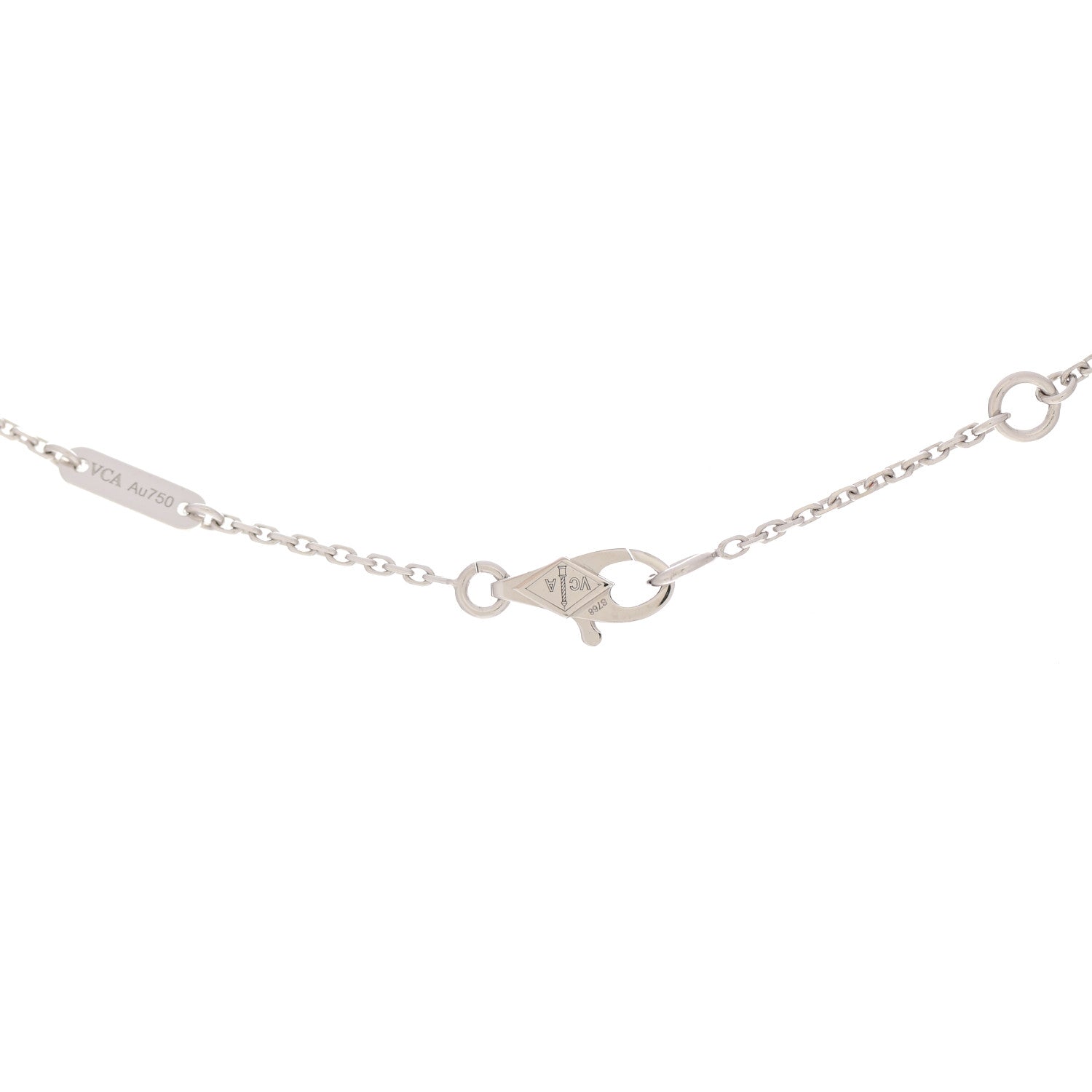 Van Cleef & Arpels 18K White Gold Diamond Mini Frivole Pendant Necklace 6 of 7