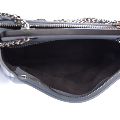 Fendi Shiny Nappa Trapuntata Small DotCom Click Chain Satchel Ardesia 5 of 9