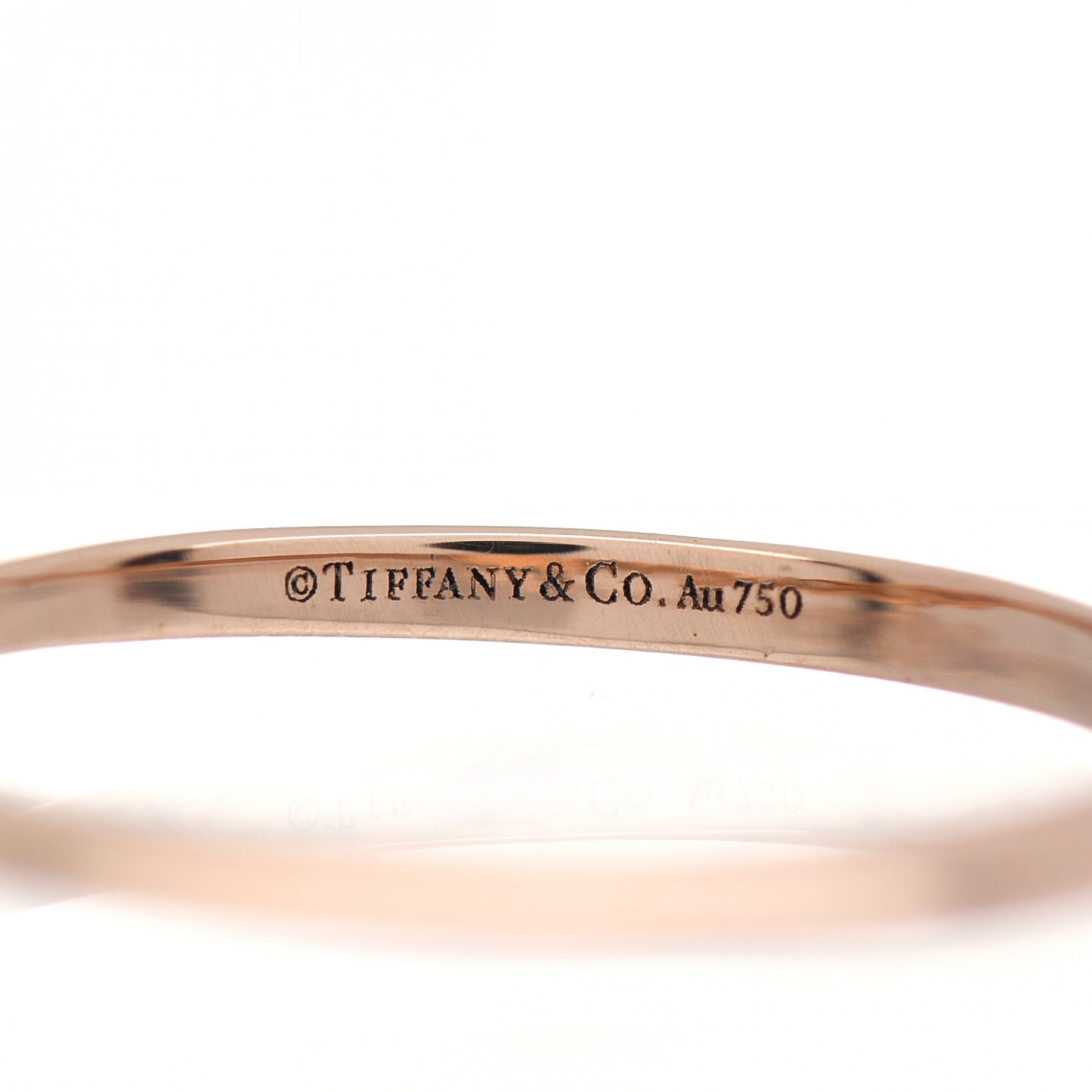 18K Rose Gold Diamond Three Stone Milgrain Ring 55 7.25
