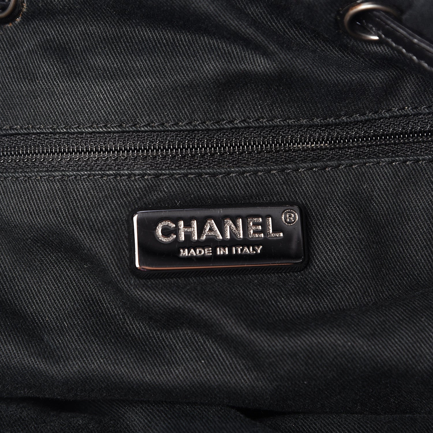 Chanel Pony Hair Quilted Drawstring Tote Black 6 of 10