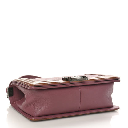 Chanel Goatskin Quilted Patent Medium Duo Boy Flap Pink Tan 4 of 12