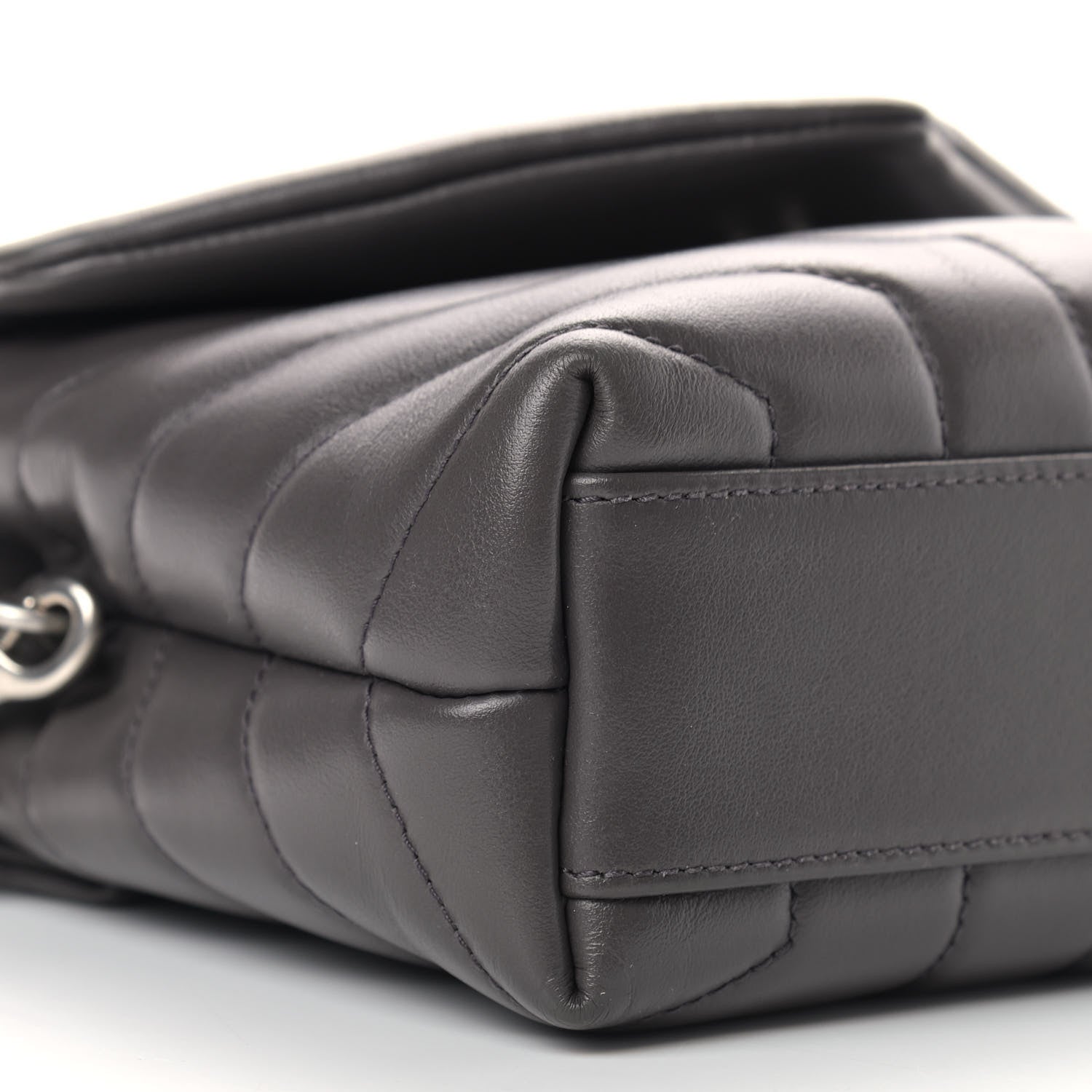 Saint Laurent Calfskin Y Quilted Monogram Toy Loulou Crossbody Bag Earth 8 of 11