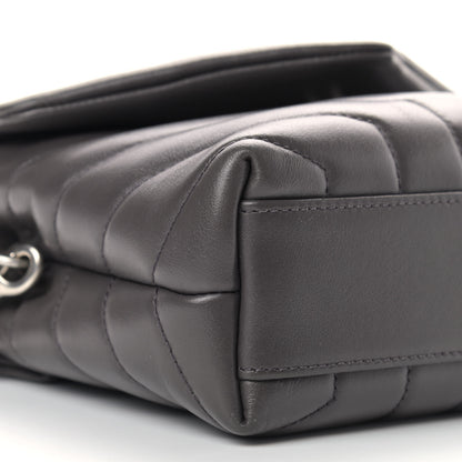 Saint Laurent Calfskin Y Quilted Monogram Toy Loulou Crossbody Bag Earth 8 of 11