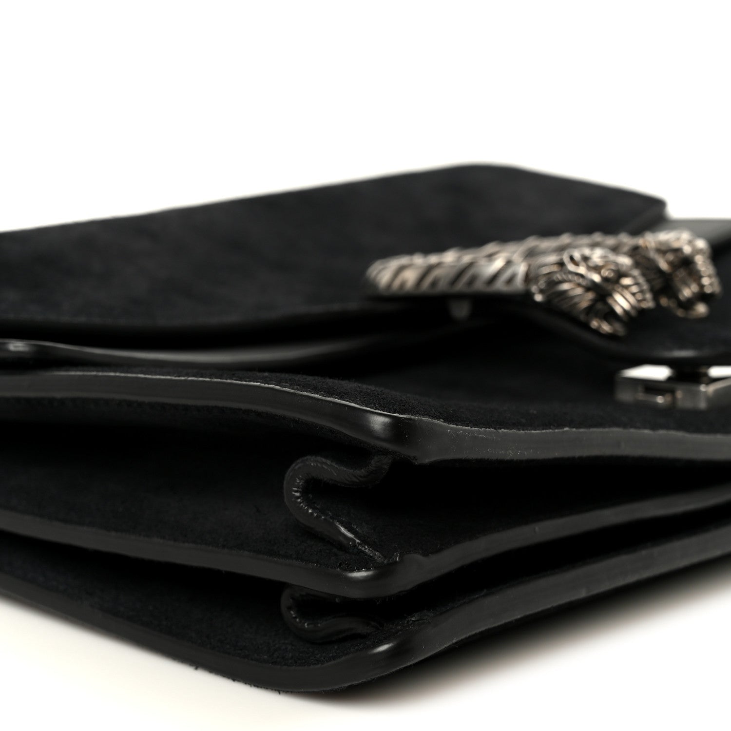 Gucci Suede Medium Dionysus Shoulder Bag Black 9 of 10