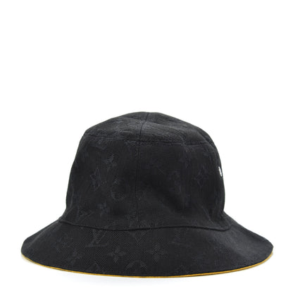 Louis Vuitton Monogram Denim Transformable Bob Bucket Hat 58 Black 4 of 7