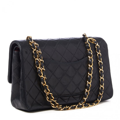 Chanel Lambskin Quilted Medium Double Flap Black 2 of 9