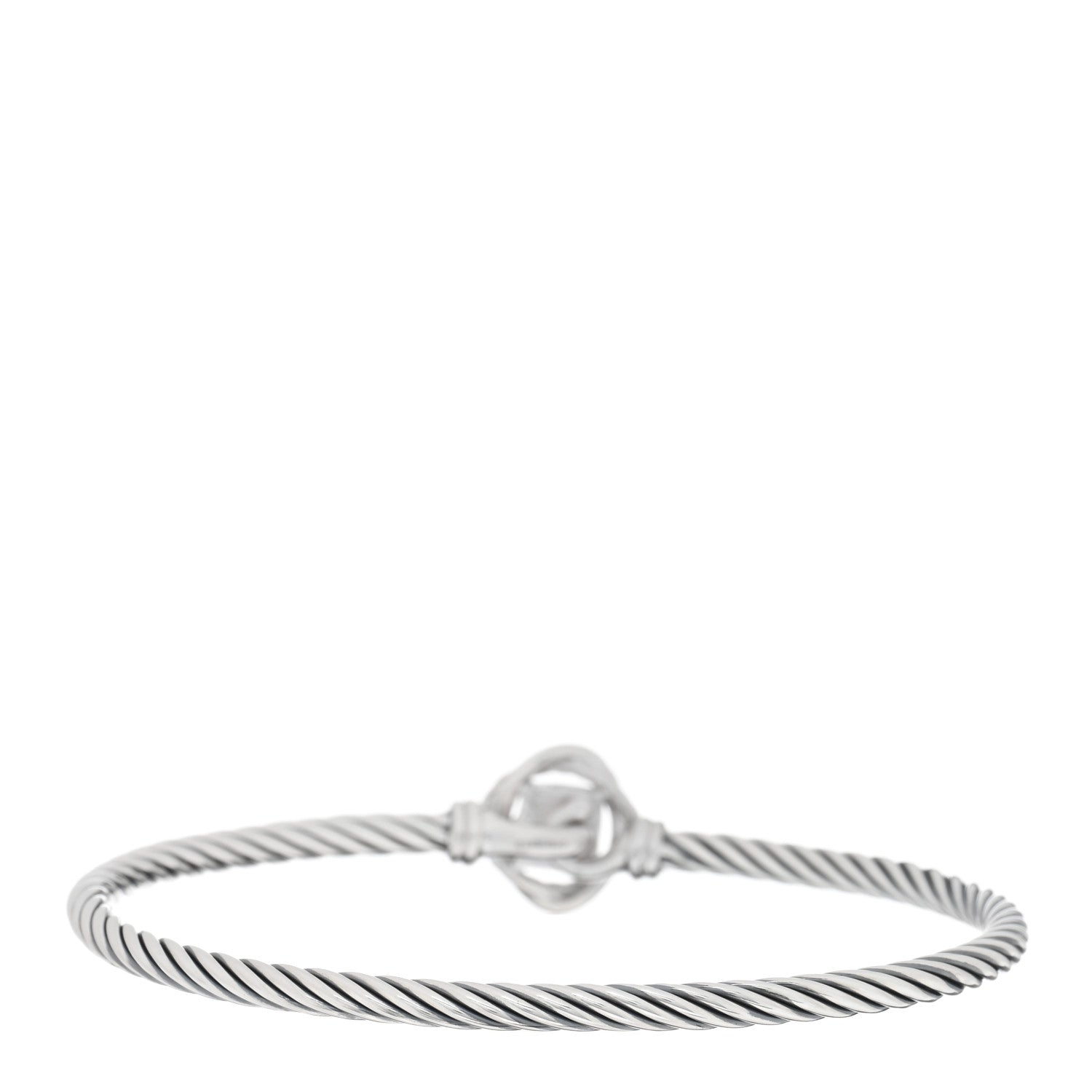 David Yurman Sterling Silver Diamond 3mm Infinity Bracelet 2 of 3