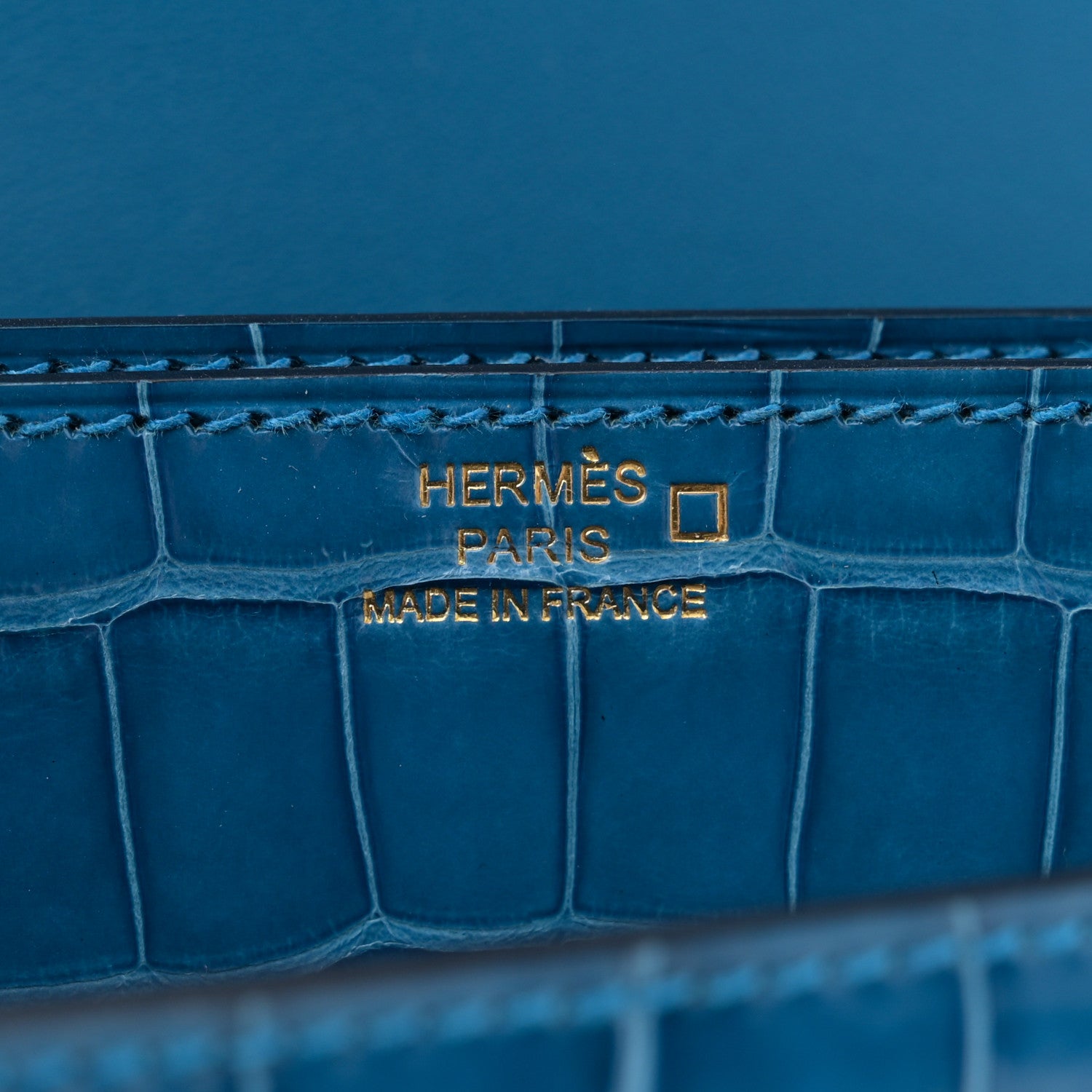Hermes Shiny Alligator Minuit Au Faubourg Bleu Izmir 1633141