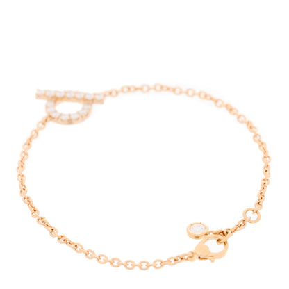 Hermes 18K Rose Gold Diamond Finesse Bracelet ST 2 of 3