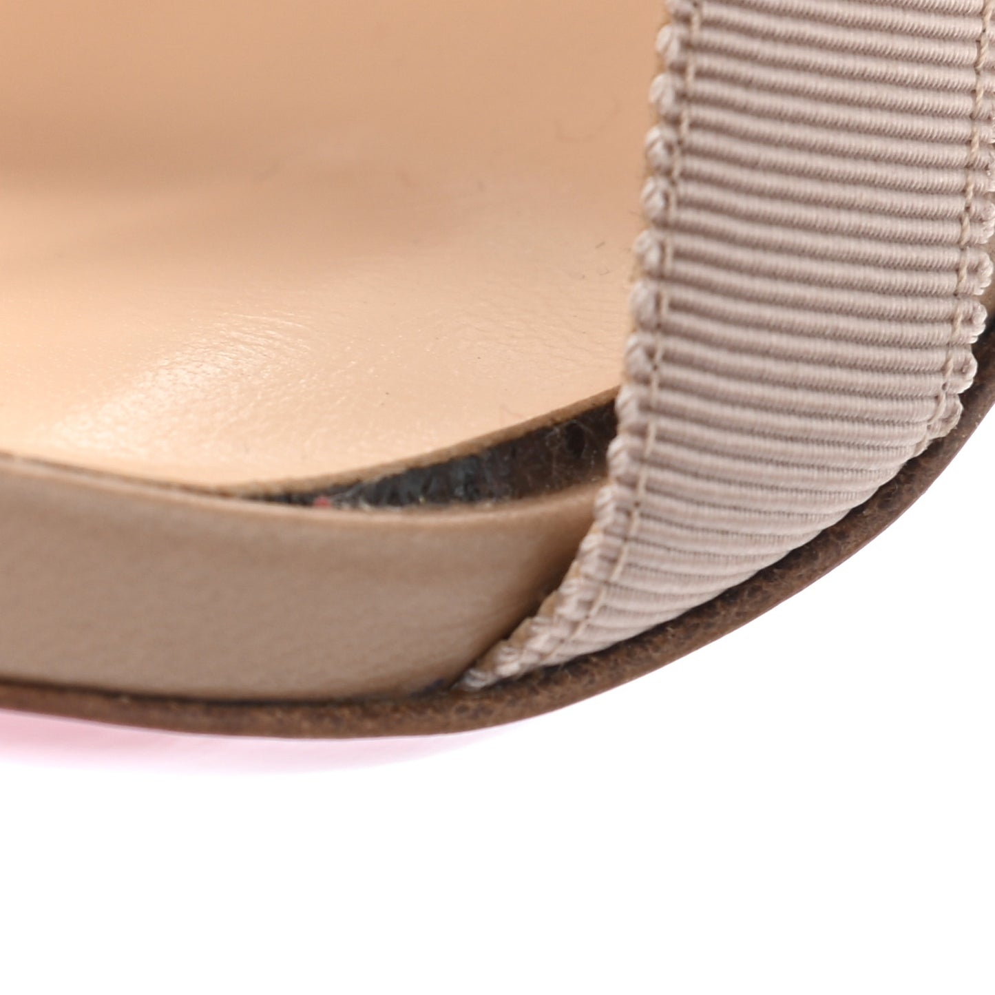 Grosgrain Christeriva 100 Sandals 37.5 Nude