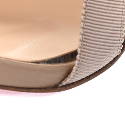 Christian Louboutin Grosgrain Christeriva 100 Sandals 37.5 Nude 9 of 12