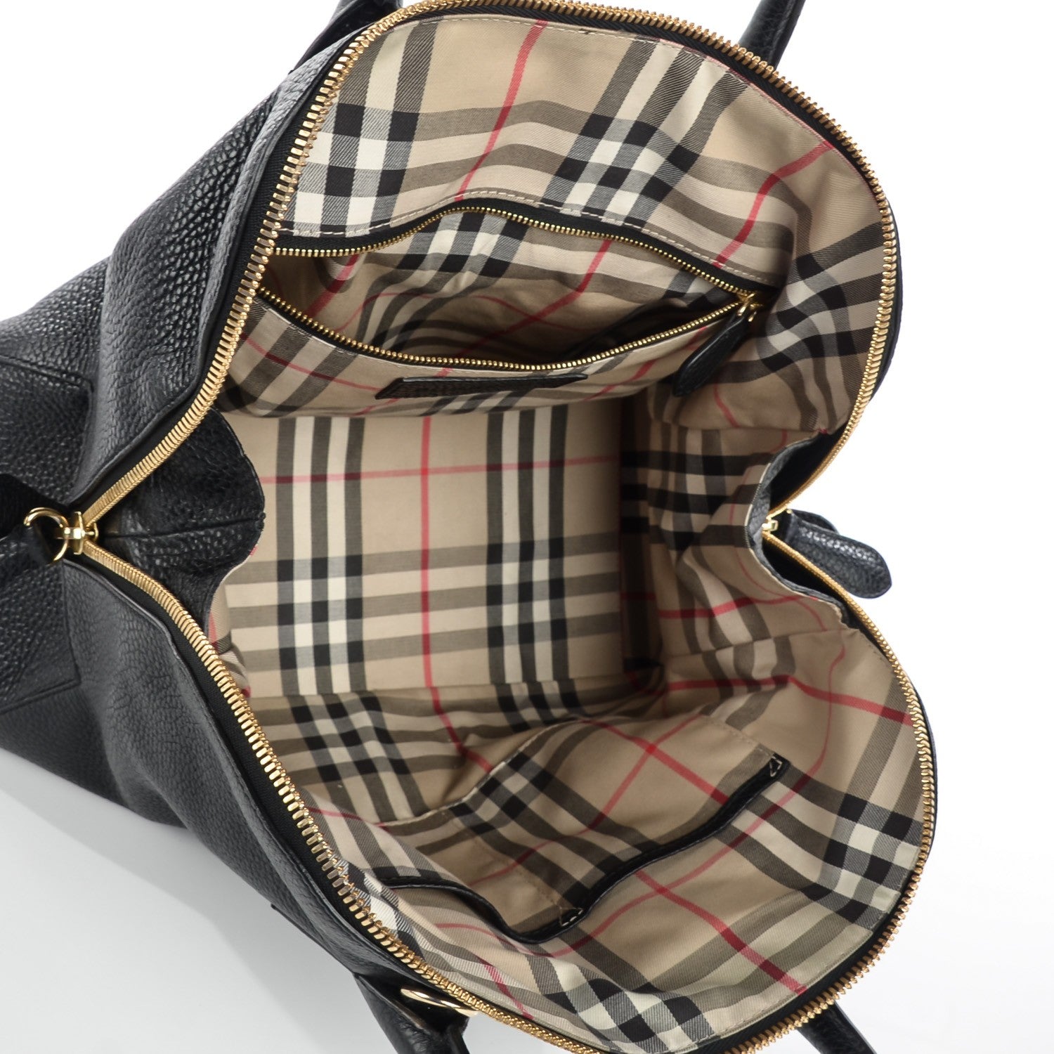 Burberry London Grainy Calfskin Medium Greenwood Bowling Bag Black 8 of 12